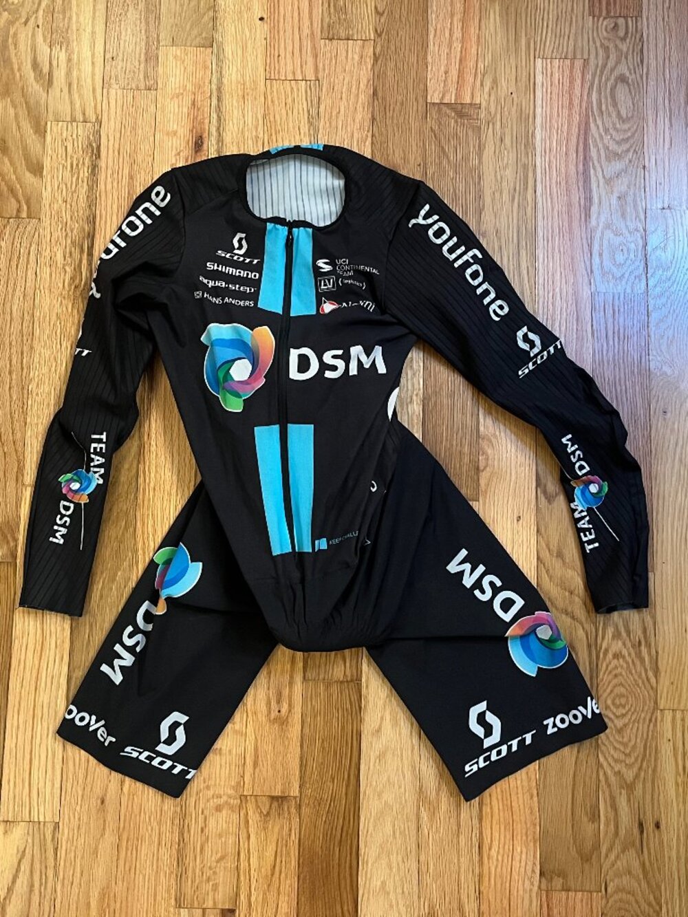 Men's XS Nalini Long Sleeve Cycling Skinsuit Compression Speedsuit Team DSM